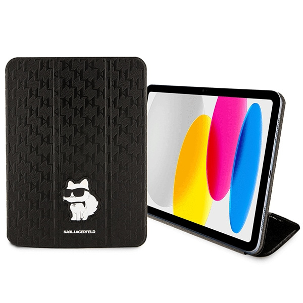 Karl Lagerfeld KLFC11SAKHPCK Apple iPad 10.9 2022 (10 gen) black Saffiano Monogram Choupette Magnet Allover