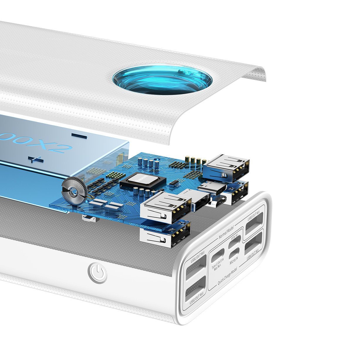 Powerbank Baseus Amblight 65W 30000mAh Overseas Edition white