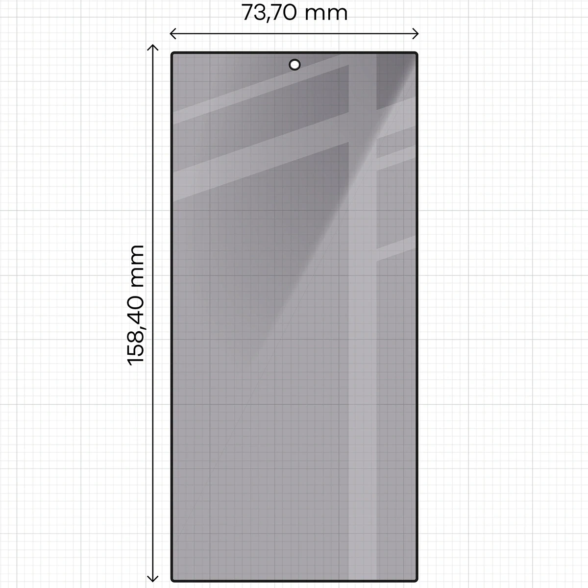 Prywatyzujące szkło hartowane Bizon Glass Edge Shadow Duo do Samsung Galaxy S24 Ultra przyciemniane z czarną ramką [2 PACK]
