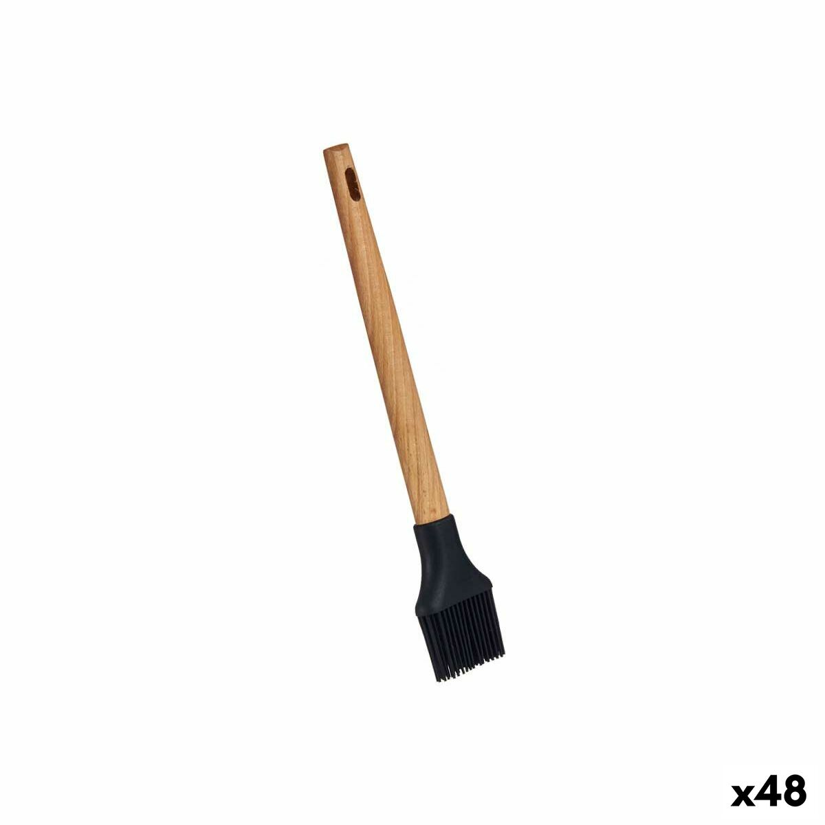 Silicone Pastry Brush Black beech wood 5 x 1,8 x 28 cm (48 Units)