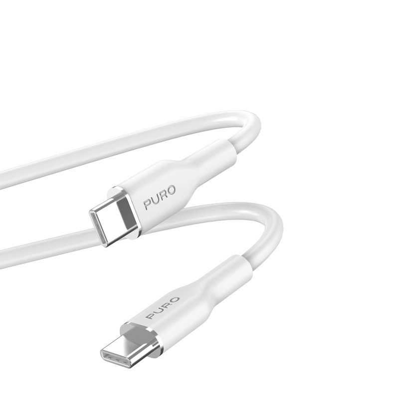 PURO ICON Soft Cable USB-C/USB-C 1.5m (White)