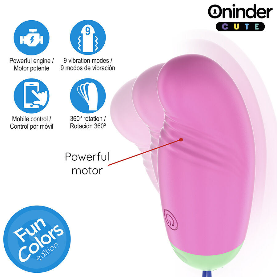 ONINDER CUTE - LOVE PLEASURE VIBRO-ROTATING EGG 360 SILICONE - FREE WORLDWIDE APP