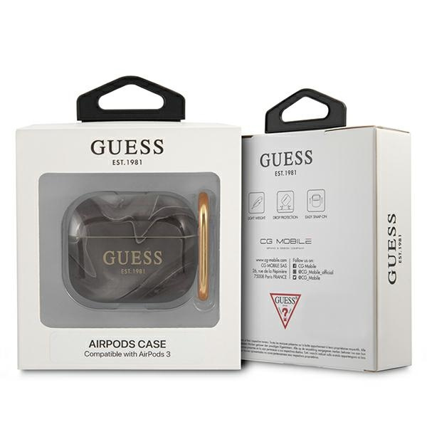 Guess GUA3UNMK Apple AirPods 3 cover black Marble Collection