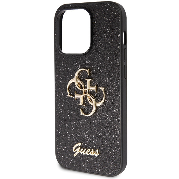 Guess GUHCP14LHG4SGK Apple iPhone 14 Pro hardcase Glitter Script Big 4G black