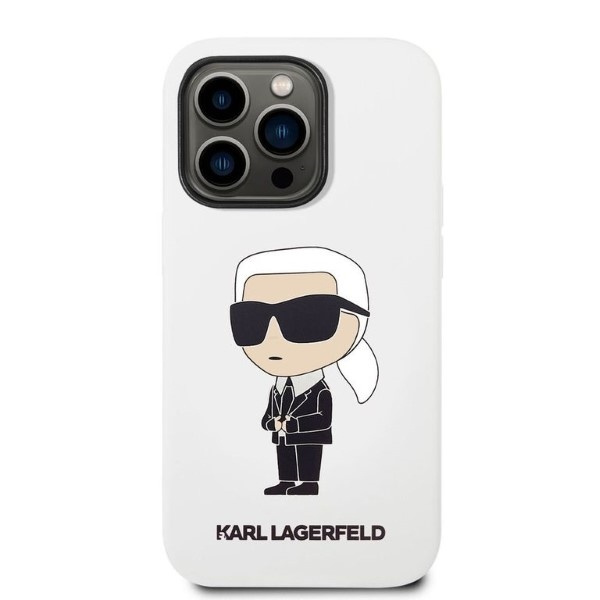 Karl Lagerfeld KLHCP14XSNIKBCH Apple iPhone 14 Pro Max hardcase white Silicone Ikonik