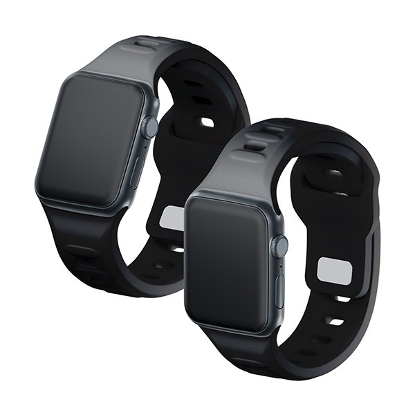 3MK Silicone Watch Strap Apple Watch 4/5/6/7/SE/8/9 40/41mm black