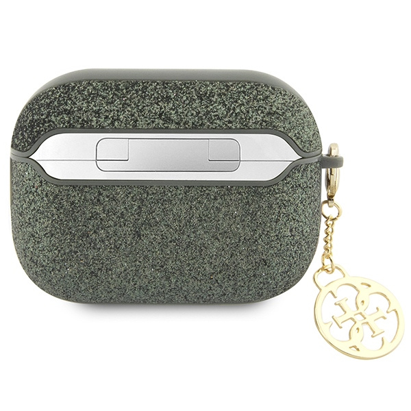 Guess GUAP2GLGSHA Apple AirPods Pro 2 khaki Glitter Flake 4G Charm
