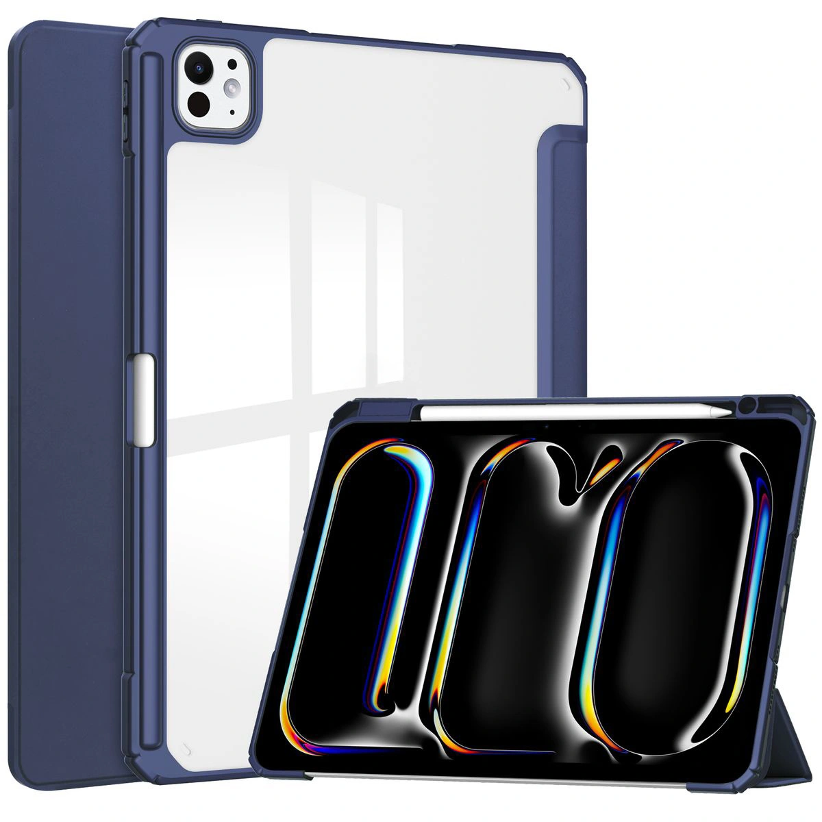 Bizon Case Tab Clear Matt Apple iPad Pro 13" 7 gen. 2024 navy blue