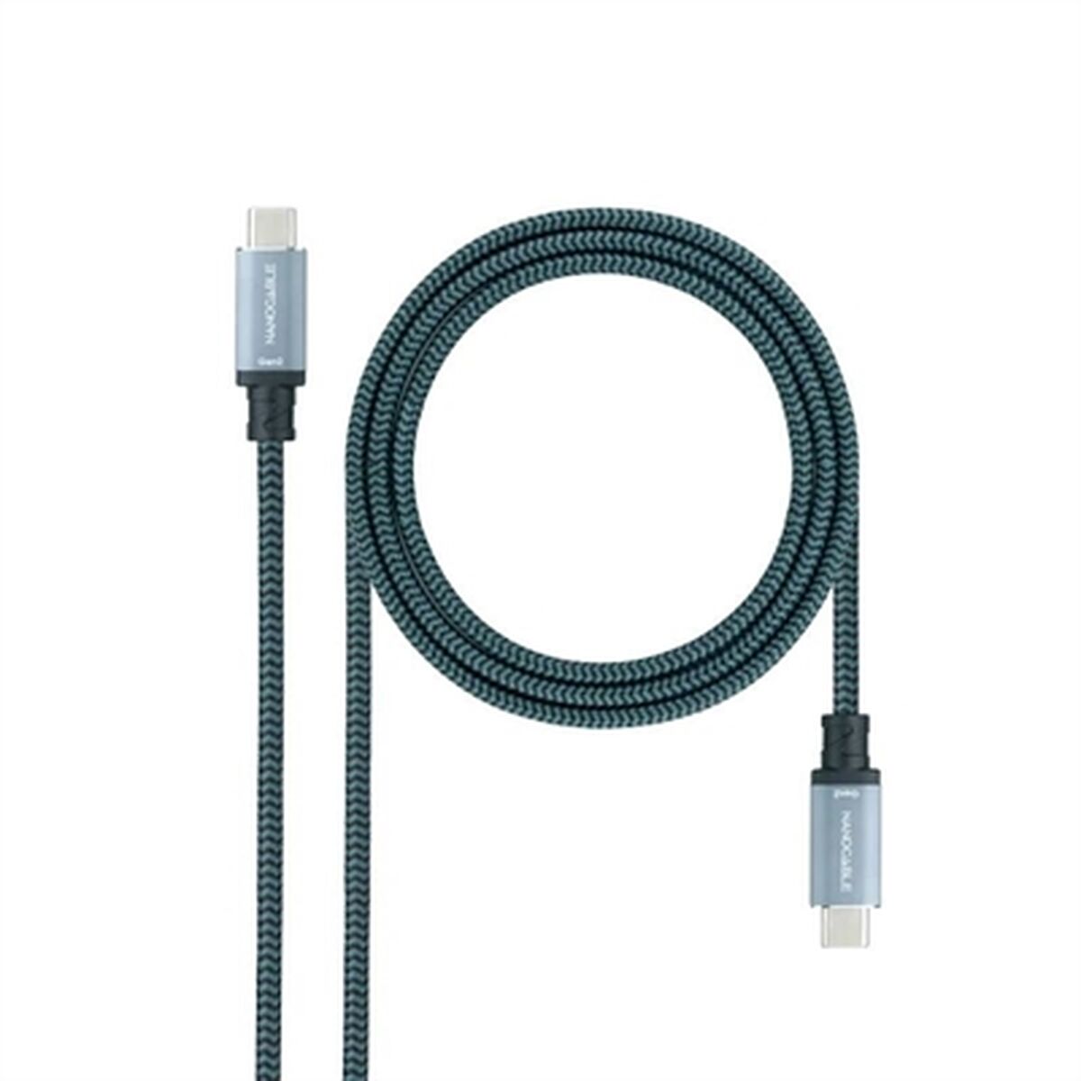 Cable USB C NANOCABLE 10.01.4100-COMB 50 cm Green