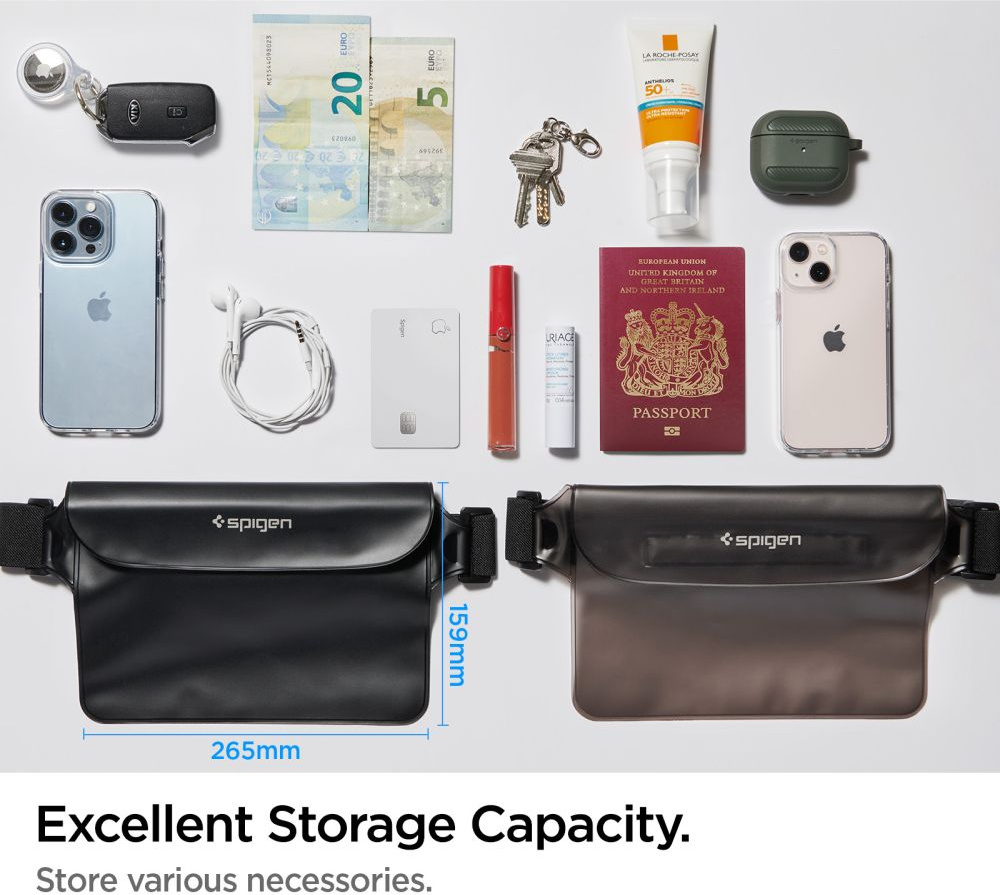 Spigen A620 Universal Waterproof Waist Bag Black