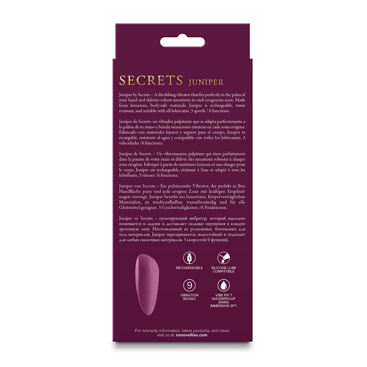 Erotic massager NS Novelties Secrets Red