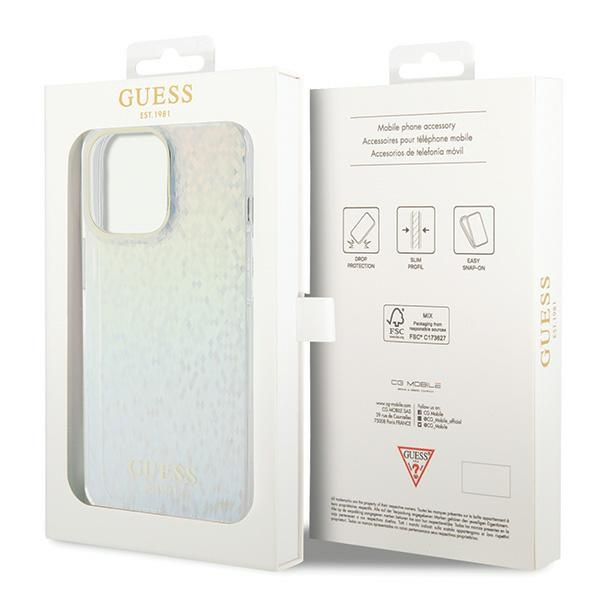 Guess GUHCP15XHDECMI Apple iPhone 15 Pro Max hardcase IML Faceted Mirror Disco Iridescent multicolor