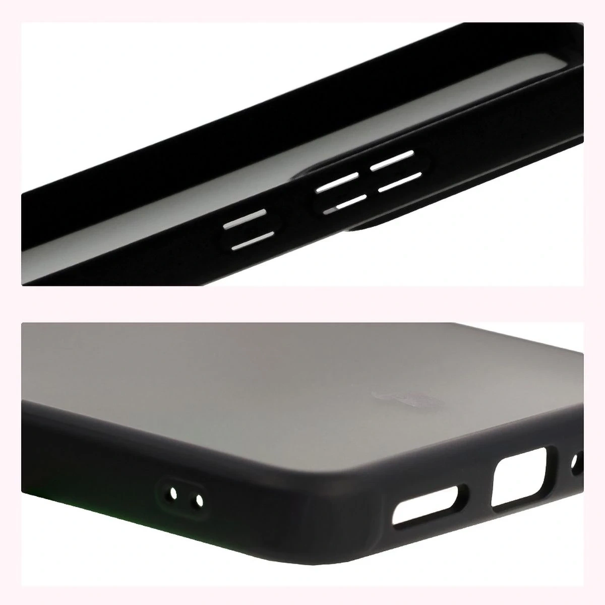 Etui Bizon Case Angelo do Realme GT 7 / 7T przydymione z czarną ramką