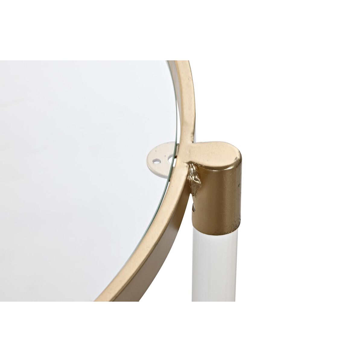 Side table DKD Home Decor 87 x 87 x 50 cm Golden Metal Transparent Acrylic Glamour
