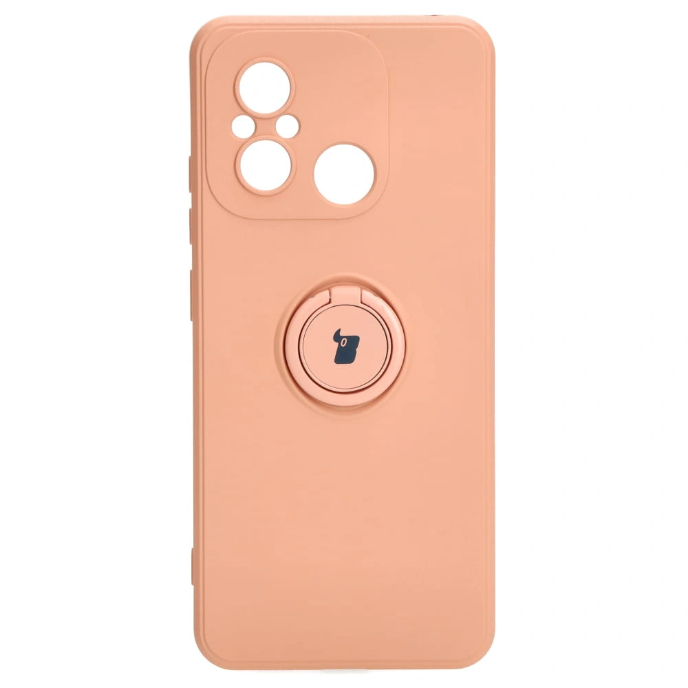 Bizon Case Silicone Ring Sq Xiaomi Redmi 12C light pink