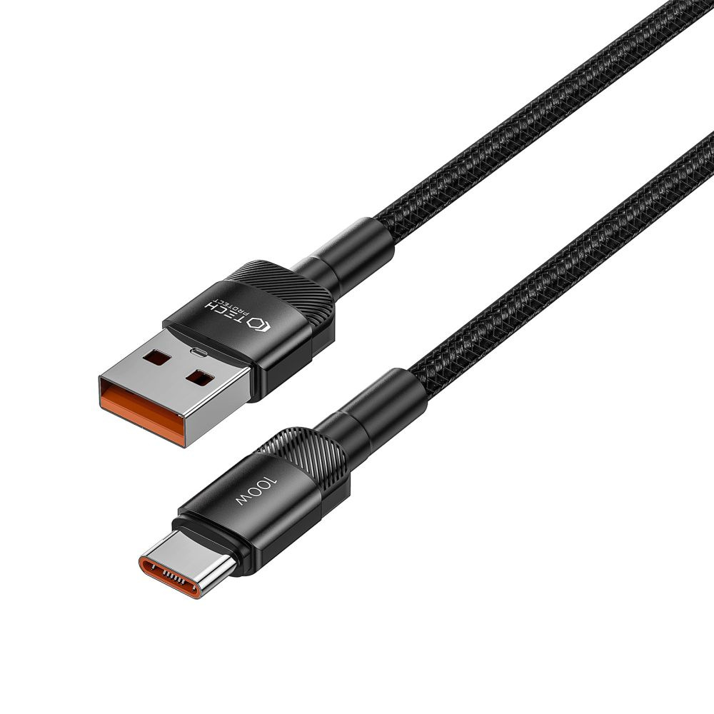 Tech-Protect Ultraboost Evo cable USB-A / USB-C 100W 5A 100cm Black
