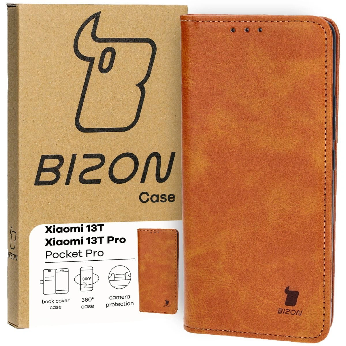 Bizon Case Pocket Pro Xiaomi 13T Pro / 13T brown