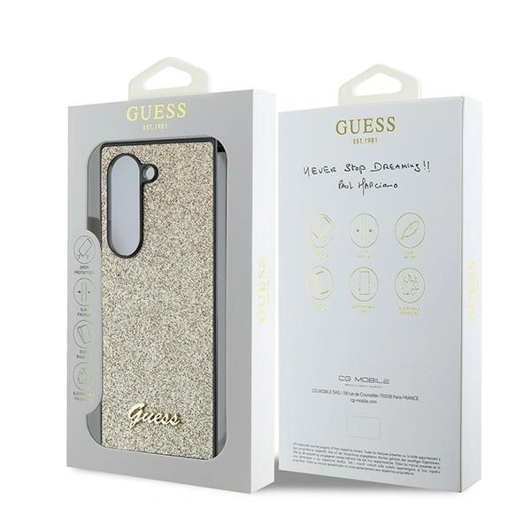 Case Guess GUHCZFD6HGGSHD Samsung Galaxy Z Fold6 4G Glitter Script gold