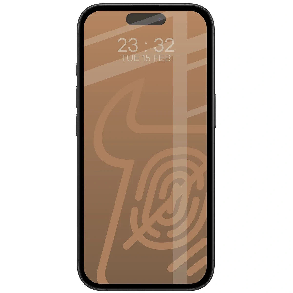 Matowe szkło hartowane Bizon Glass Matte Duo do Apple iPhone 15 / 16, czarna ramka [2 PACK]