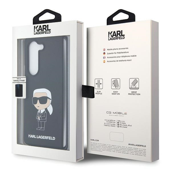Karl Lagerfeld KLHCZFD5SNIKBCK Samsung Galaxy Z Fold5 hardcase Silicone Ikonik black