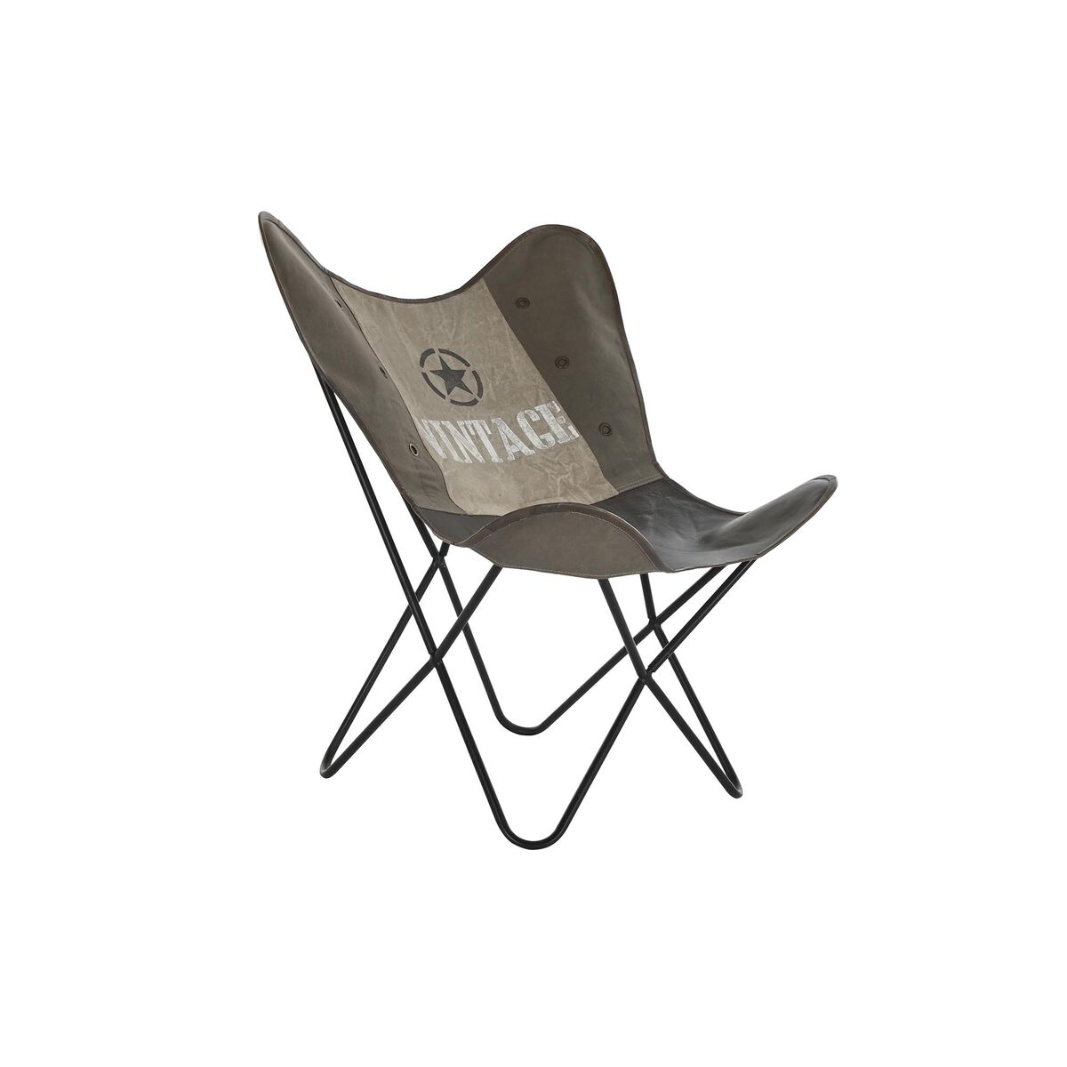 Chair DKD Home Decor Brown Black Grey 76 x 76 x 96 cm
