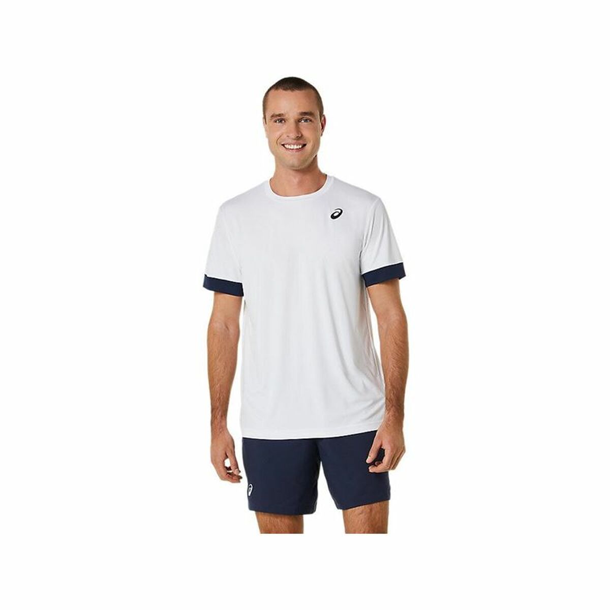 Short-sleeve Sports T-shirt Asics Court White Tennis