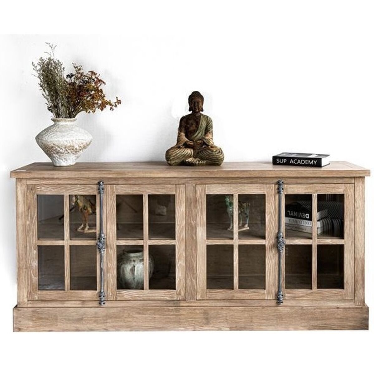 Sideboard Home ESPRIT Natural Wood Crystal 180 x 40 x 82 cm