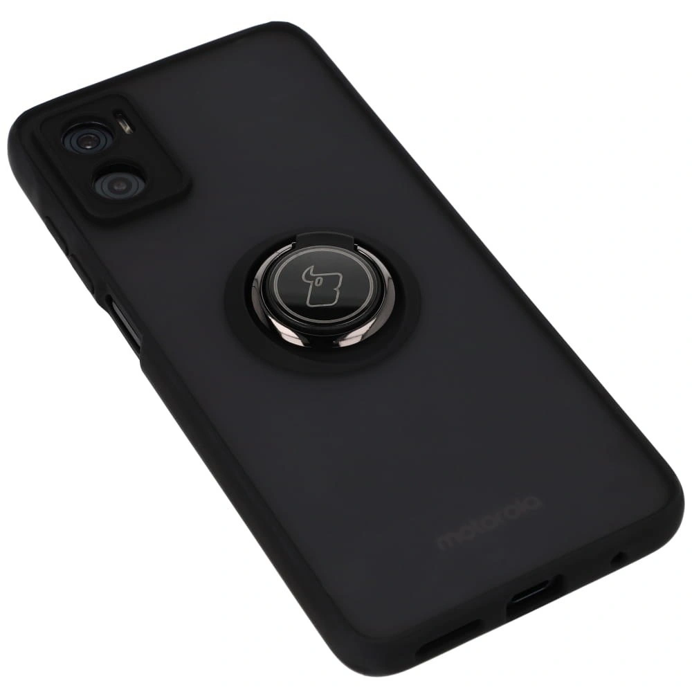 Bizon Case Hybrid Ring Motorola Moto E22 / E22i smoky with a black frame