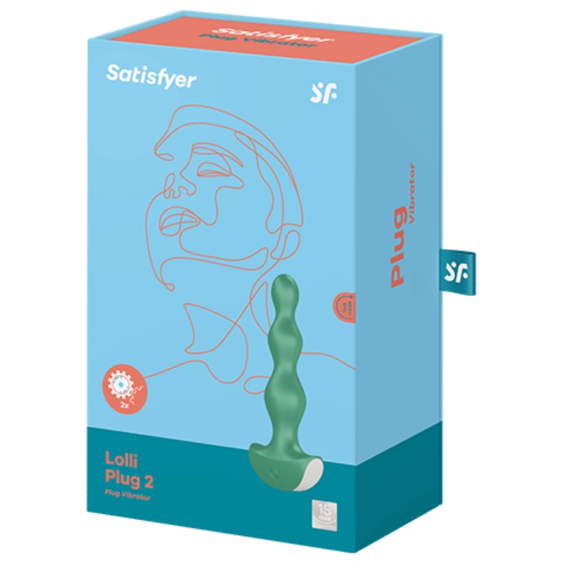 SATISFYER LOLLI PLUG 2 PLUG VIBRATOR - GREEN