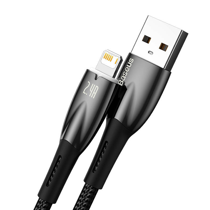 Baseus Glimmer USB-A/Lightning, 2.4A, 2m (black)