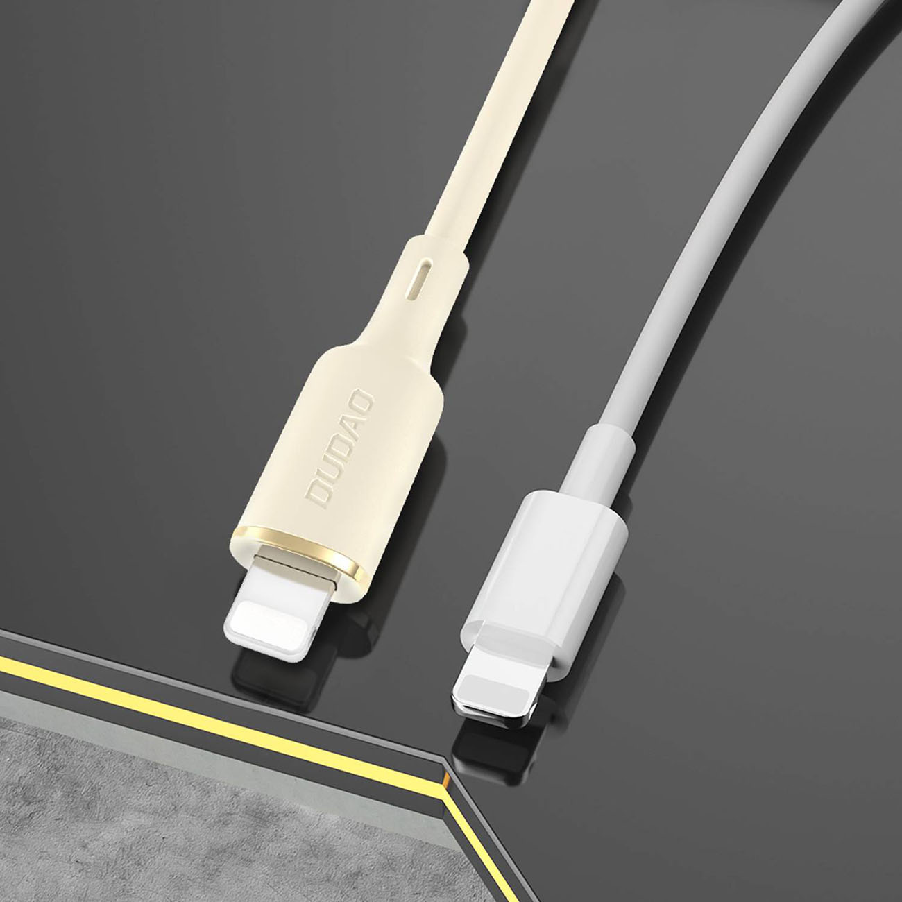 Dudao L7SF 2in1 cable USB-C / USB-C, Lightning 100W 1.2m beige