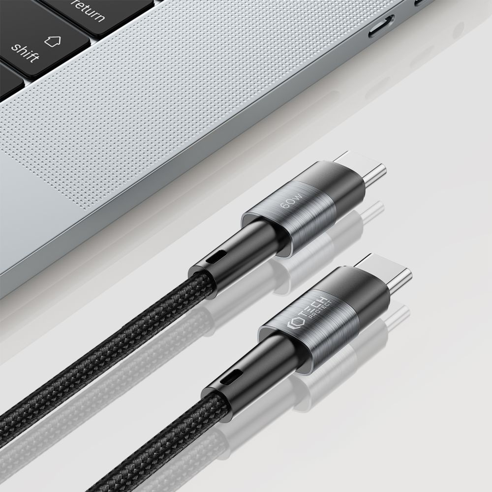 Tech-protect Ultraboost USB-C/USB-C Cable PD 60W 3A 100cm Grey