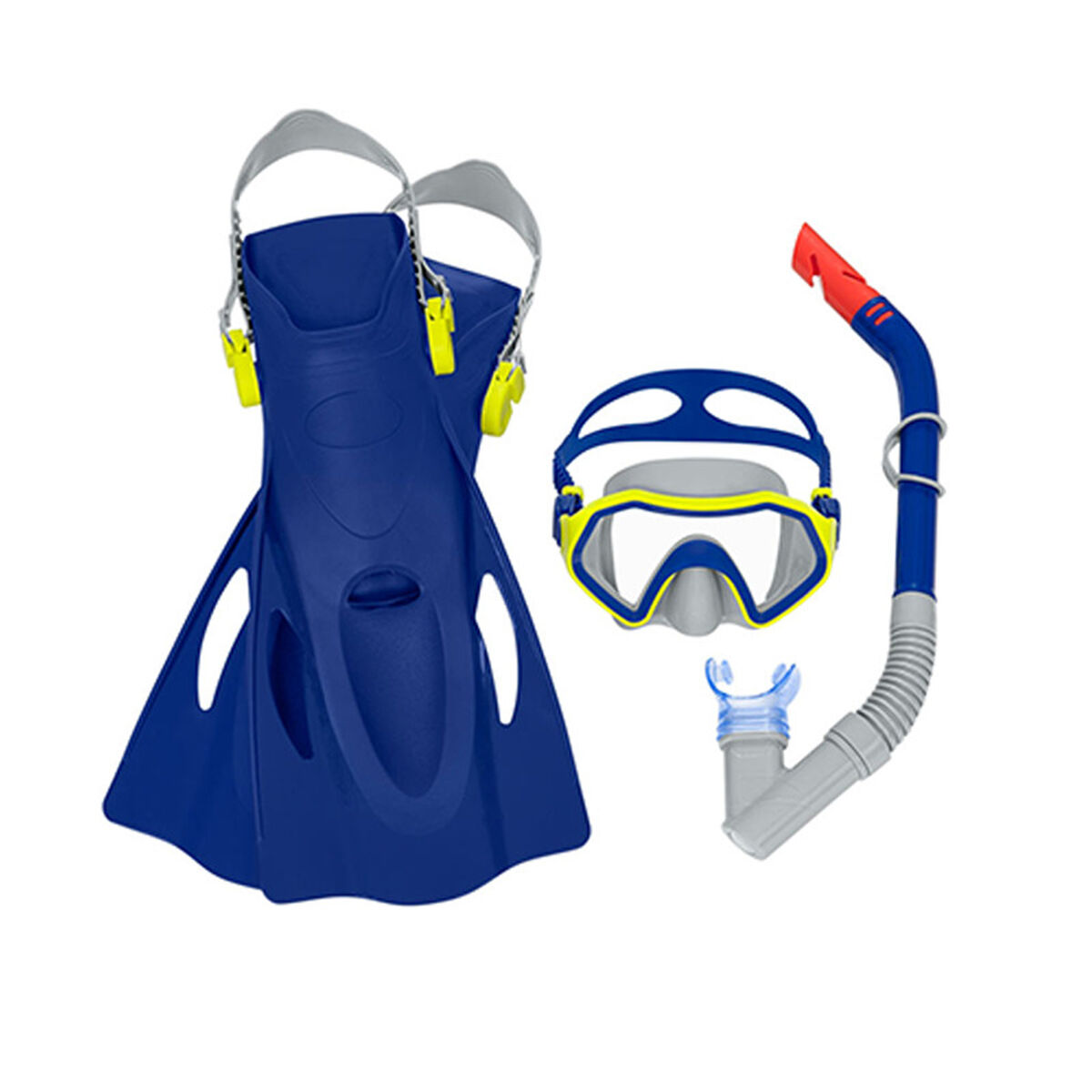 Diving Goggles with Snorkle and Fins Bestway 37-41 Blue (1 Unit)