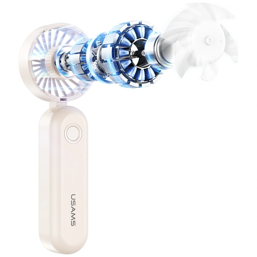 Składany wiatrak ręczny USAMS Mini ZB352 1200mAh beżowy