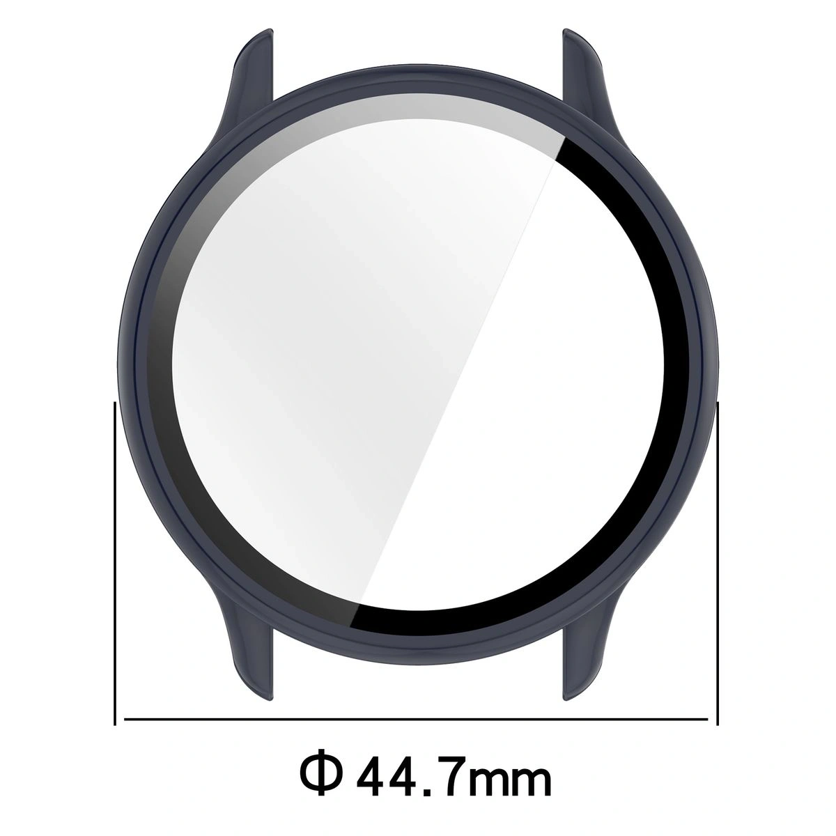 Etui ze szkłem do zegarka Bizon Case+Glass Watch do Garmin Vivoactive 6 niebieskie