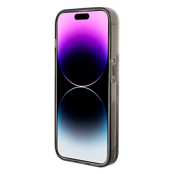 Karl Lagerfeld KLHCP15SLKCNSK Apple iPhone 15 hardcase Liquid Glitter Choupette transparent