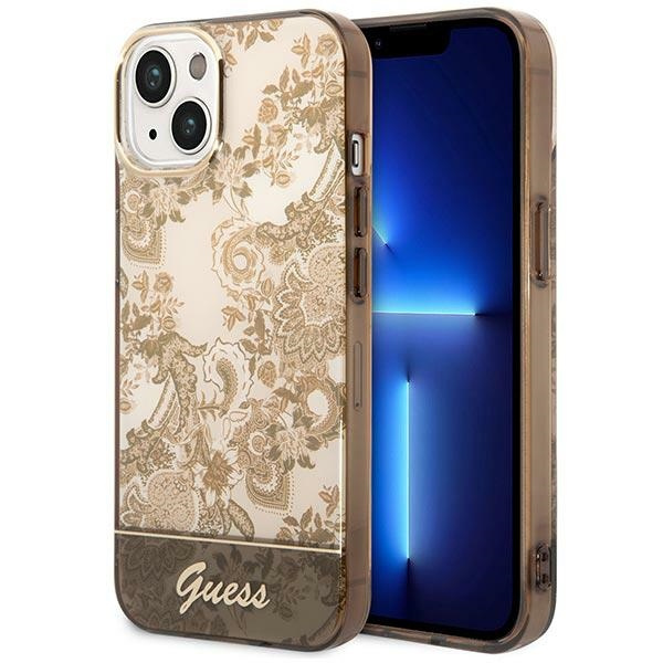 Guess GUHCP14MHGPLHC Apple iPhone 14 Plus ochre hardcase Porcelain Collection