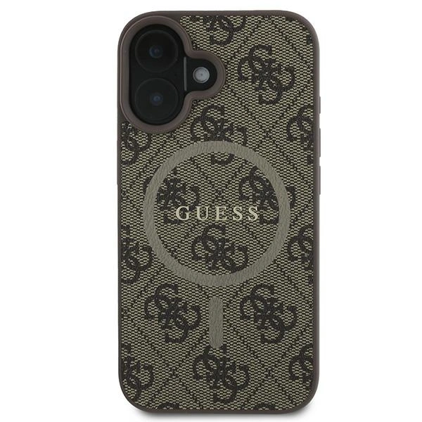 Guess GUHMP16MG4GFRW Apple iPhone 16 Plus hardcase 4G Ring Classic Logo MagSafe brown