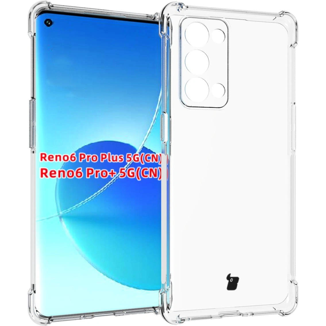 Bizon Case Clear Pack case + 2x screen film Oppo Reno 6 Pro 5G clear