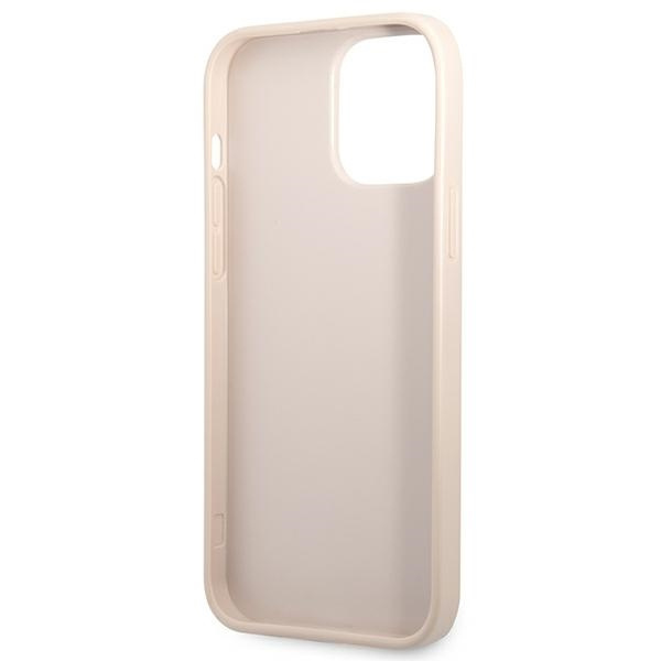 Guess GUHCP13XP4TPP Apple iPhone 13 Pro Max pink hardcase 4G Triangle Logo Cardslot