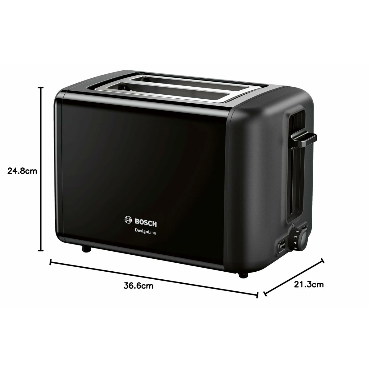 Toaster BOSCH TAT3P423 Black 970 W Toaster BOSCH TAT3P423 Black 970 W