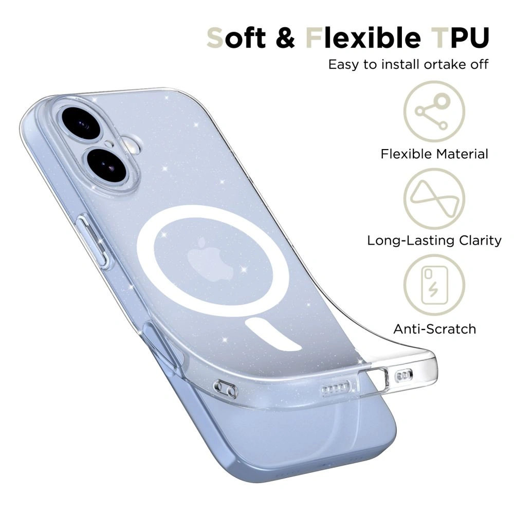 Etui Tech-Protect FlexAir MagSafe do Apple iPhone 17 Glitter