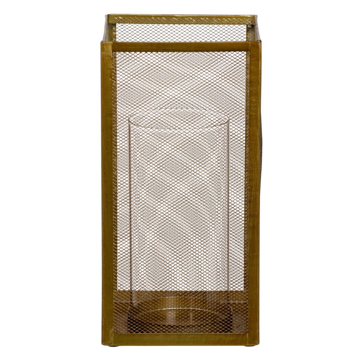 Kerzenschale Kristall Gold Metall 18 x 18 x 35,5 cm