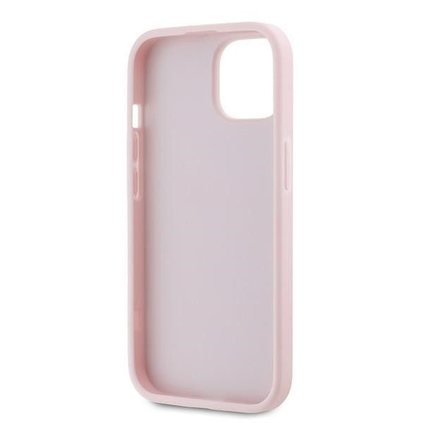 Karl Lagerfeld KLHCP14SPQDSMGP Apple iPhone 14 / 15 / 13 hardcase Diagonal Quilted Script pink