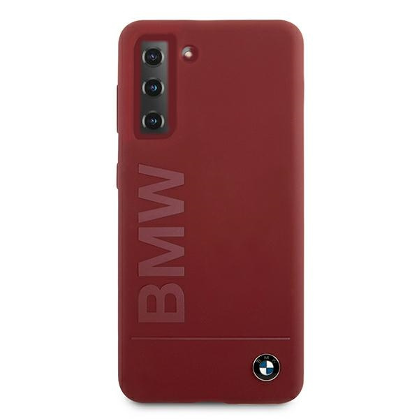 BMW BMHCS21MSLBLRE Samsung Galaxy S21+ Plus red hardcase Silicone Signature Logo
