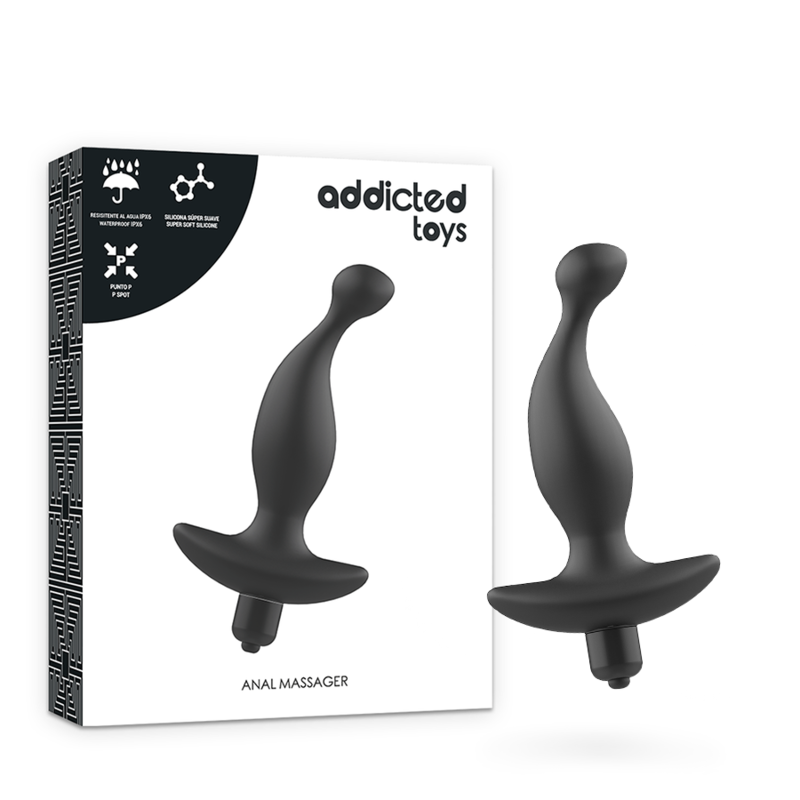 ADDICTED TOYS ANAL MASSAGER WITH BLACK VIBRATIONMODEL 1