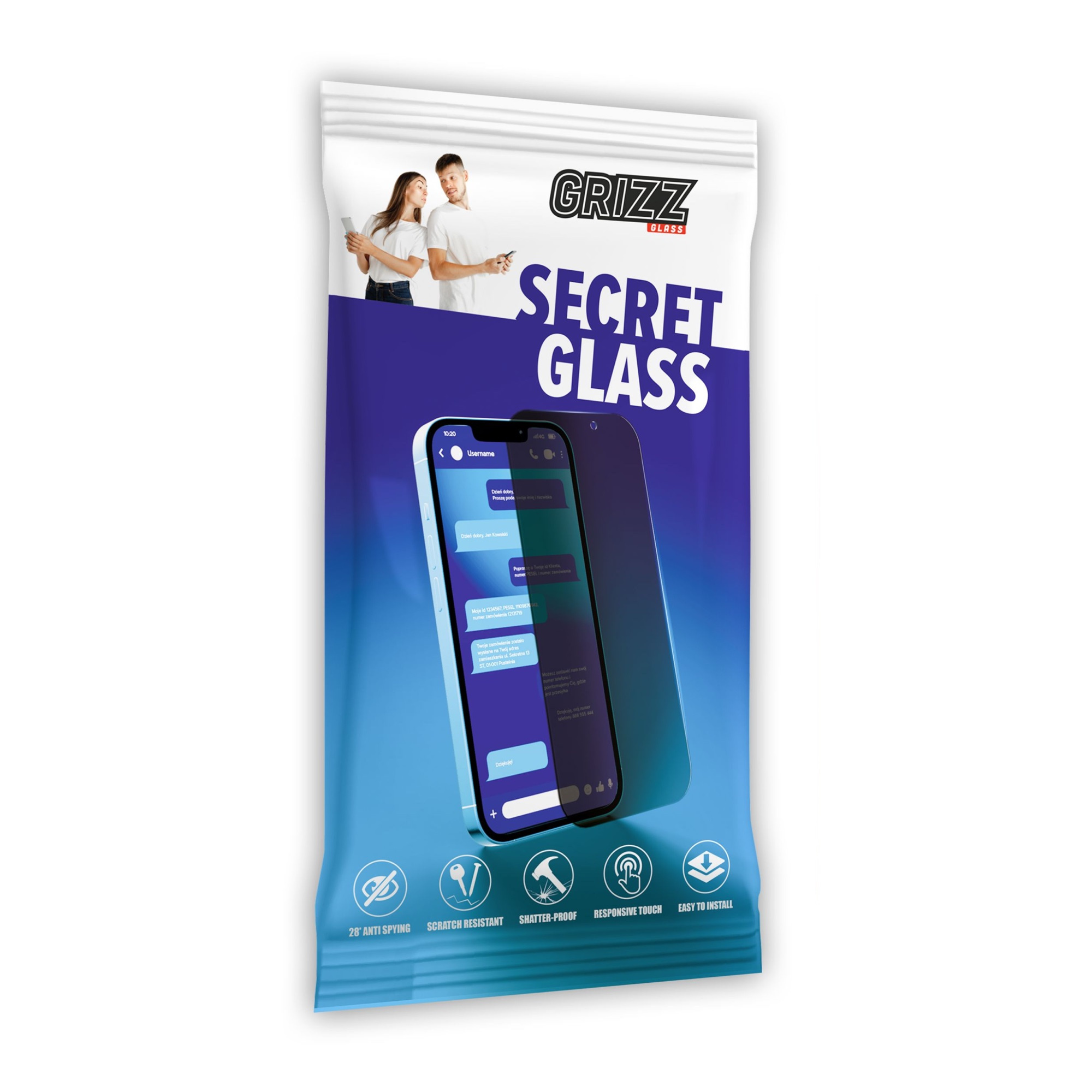 GrizzGlass SecretGlass vivo Y35+
