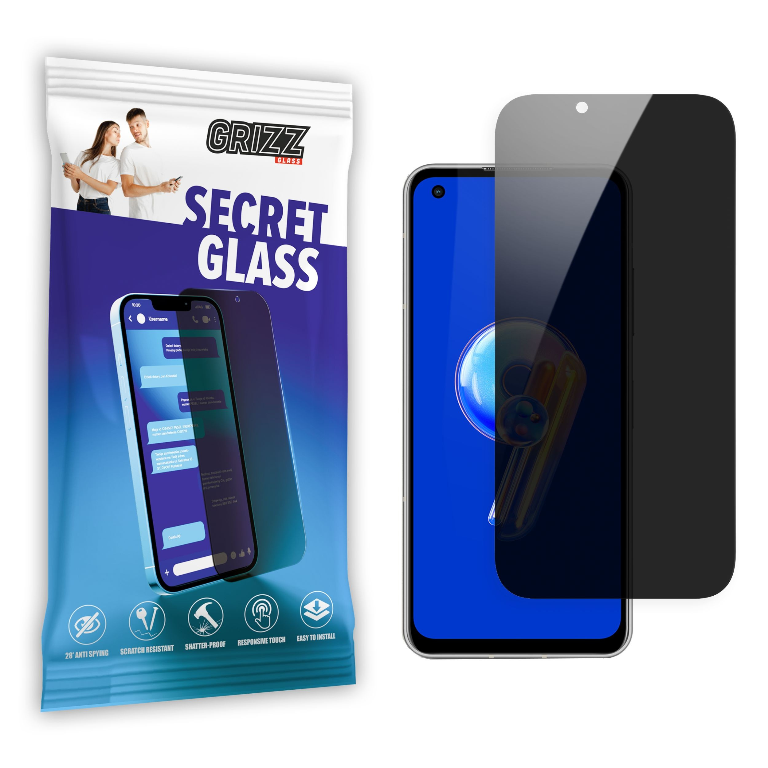 GrizzGlass SecretGlass Asus ZenFone 9