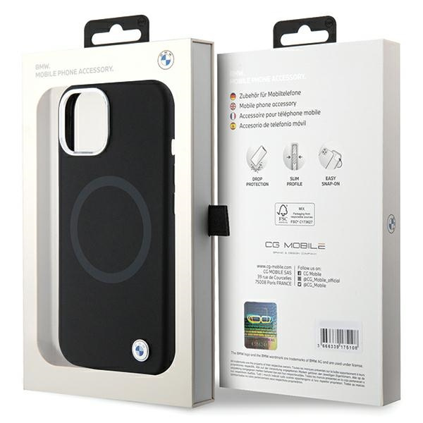BMW BMHMP15SSILBK2 Apple iPhone 15 Signature Liquid Silicone MagSafe black
