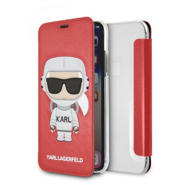 Karl Lagerfeld KLFLBKPXKSCORE Apple iPhone XS/X bookcase red Karl Space Cosmonaut